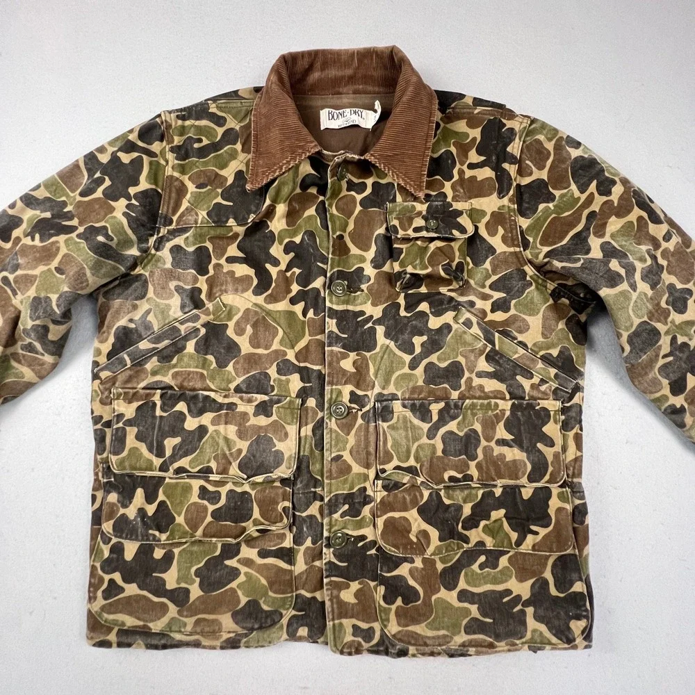 RedHead Bone-Dry Hunting Jacket Men 44 Camo Duck Hunter Vintage Canvas FieldCoat